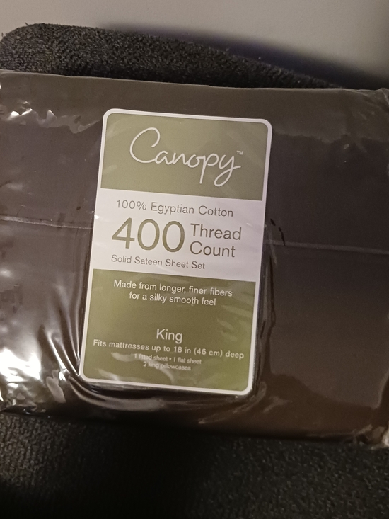 Canopy Other - NWT Canopy 400-Thread Count Egyptian Cotton Sateen King Sheet Set - Chocolate